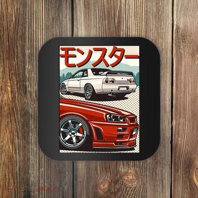 JDM Skyline R32 Car Tuning Japan Rising Sun Drift Coaster