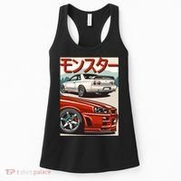 JDM Skyline R32 Car Tuning Japan Rising Sun Drift Women's Tank Top thumb 0