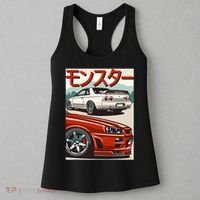 JDM Skyline R32 Car Tuning Japan Rising Sun Drift Women's Tank Top thumb 3