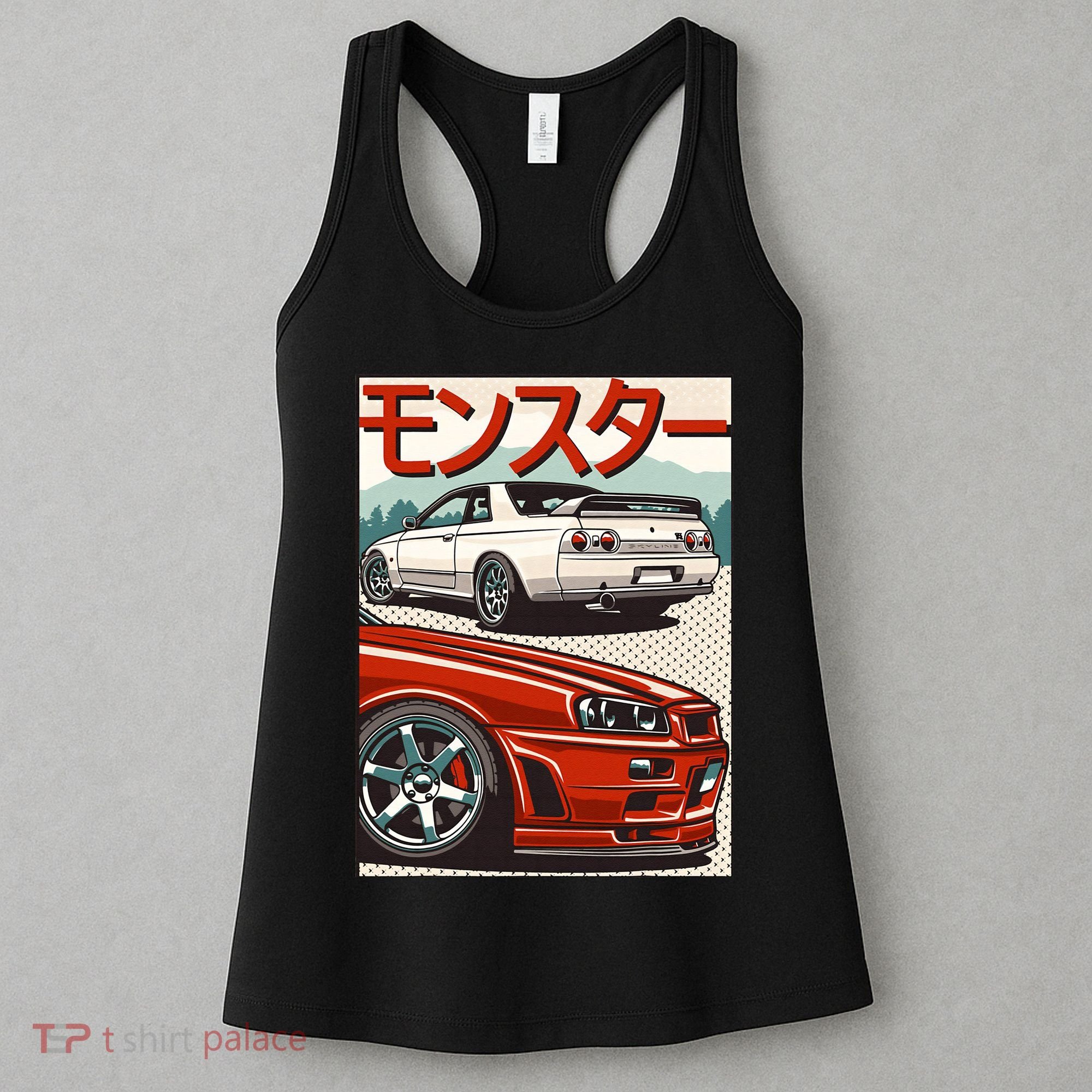 JDM Skyline R32 Car Tuning Japan Rising Sun Drift Women's Tank Top