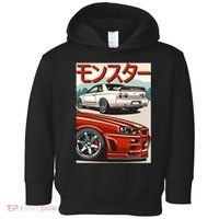 JDM Skyline R32 Car Tuning Japan Rising Sun Drift Toddler Hoodie thumb 0
