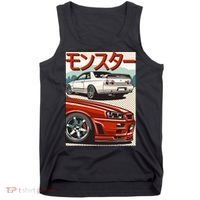 JDM Skyline R32 Car Tuning Japan Rising Sun Drift Tank Top thumb 0