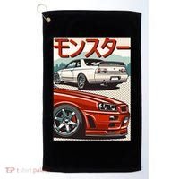 JDM Skyline R32 Car Tuning Japan Rising Sun Drift Golf Towel thumb 0