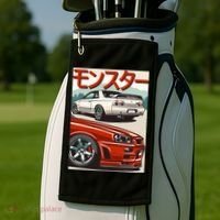 JDM Skyline R32 Car Tuning Japan Rising Sun Drift Golf Towel thumb 2