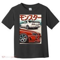JDM Skyline R32 Car Tuning Japan Rising Sun Drift Toddler T-Shirt thumb 0