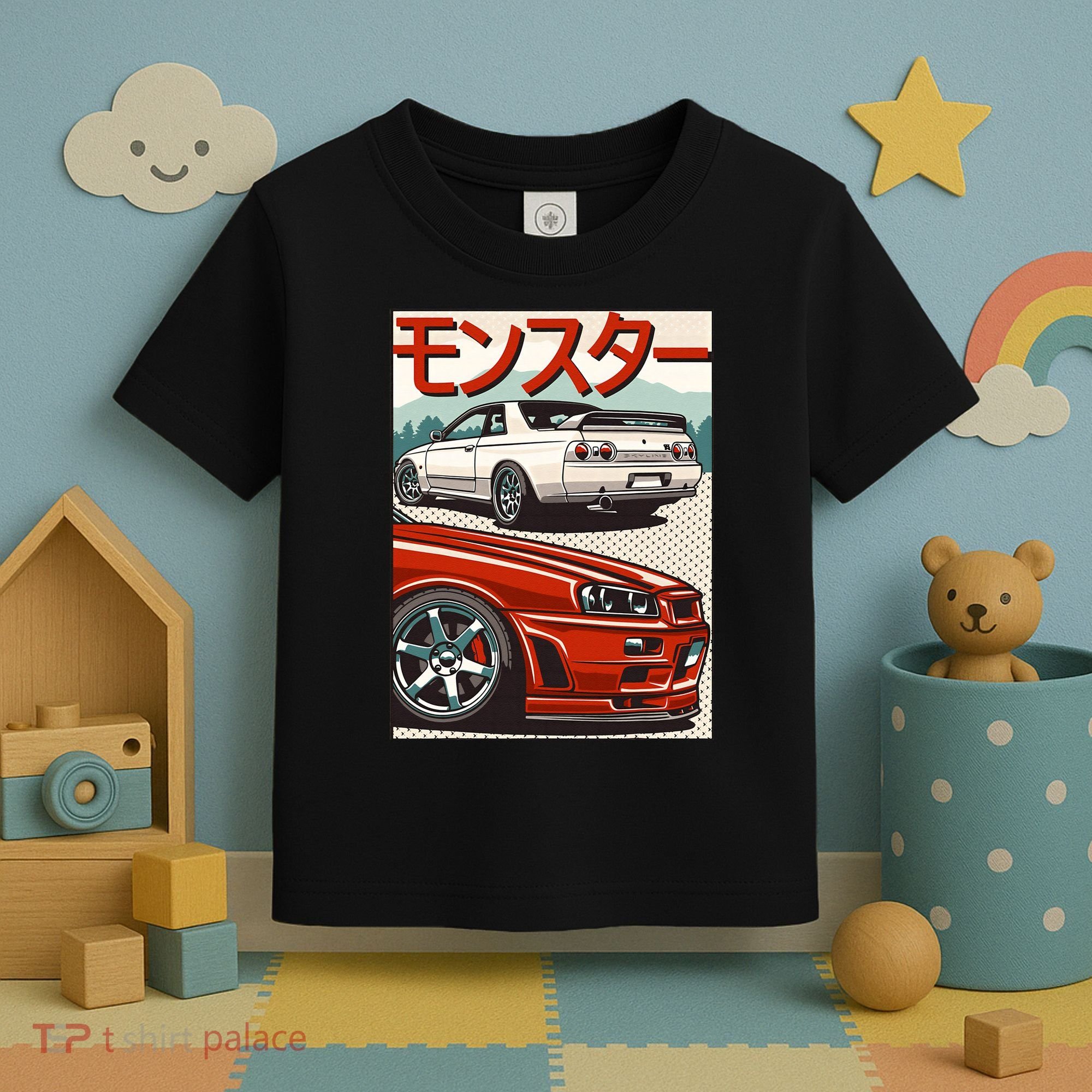 JDM Skyline R32 Car Tuning Japan Rising Sun Drift Toddler T-Shirt