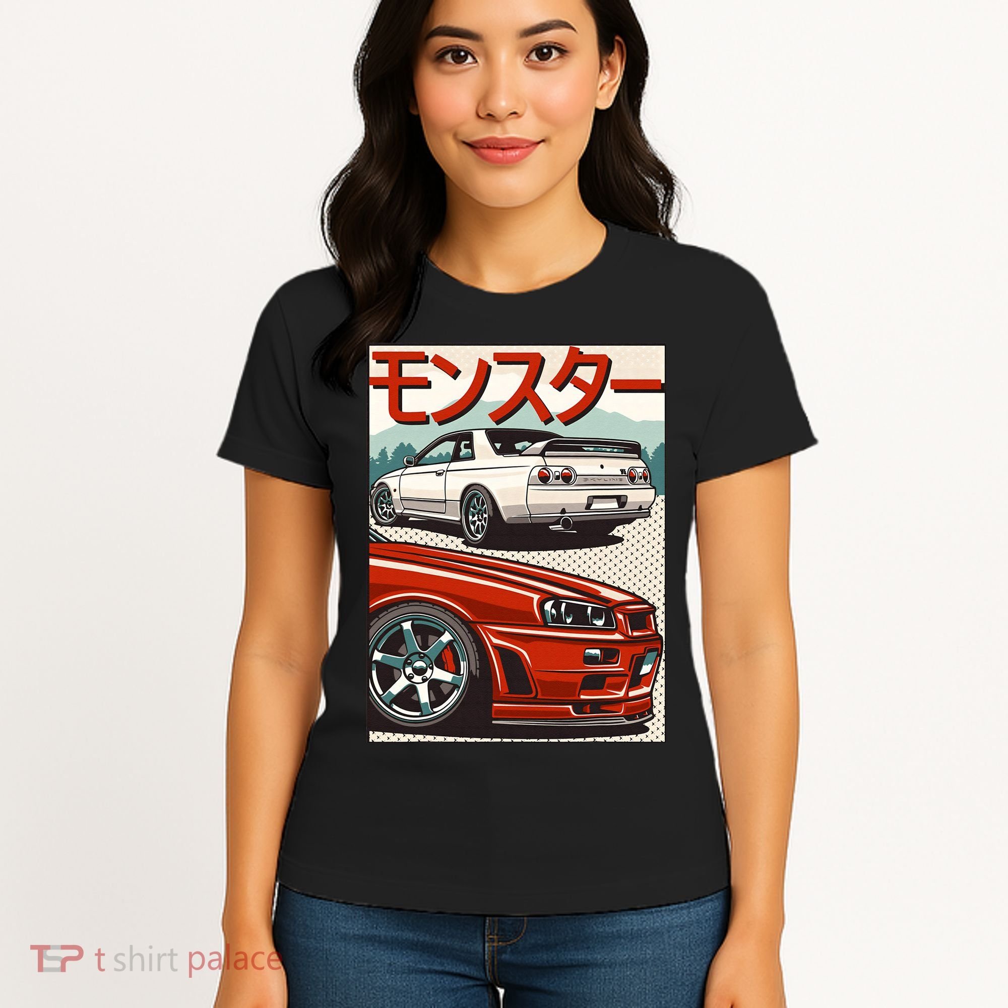 JDM Skyline R32 Car Tuning Japan Rising Sun Drift Women's T-Shirt