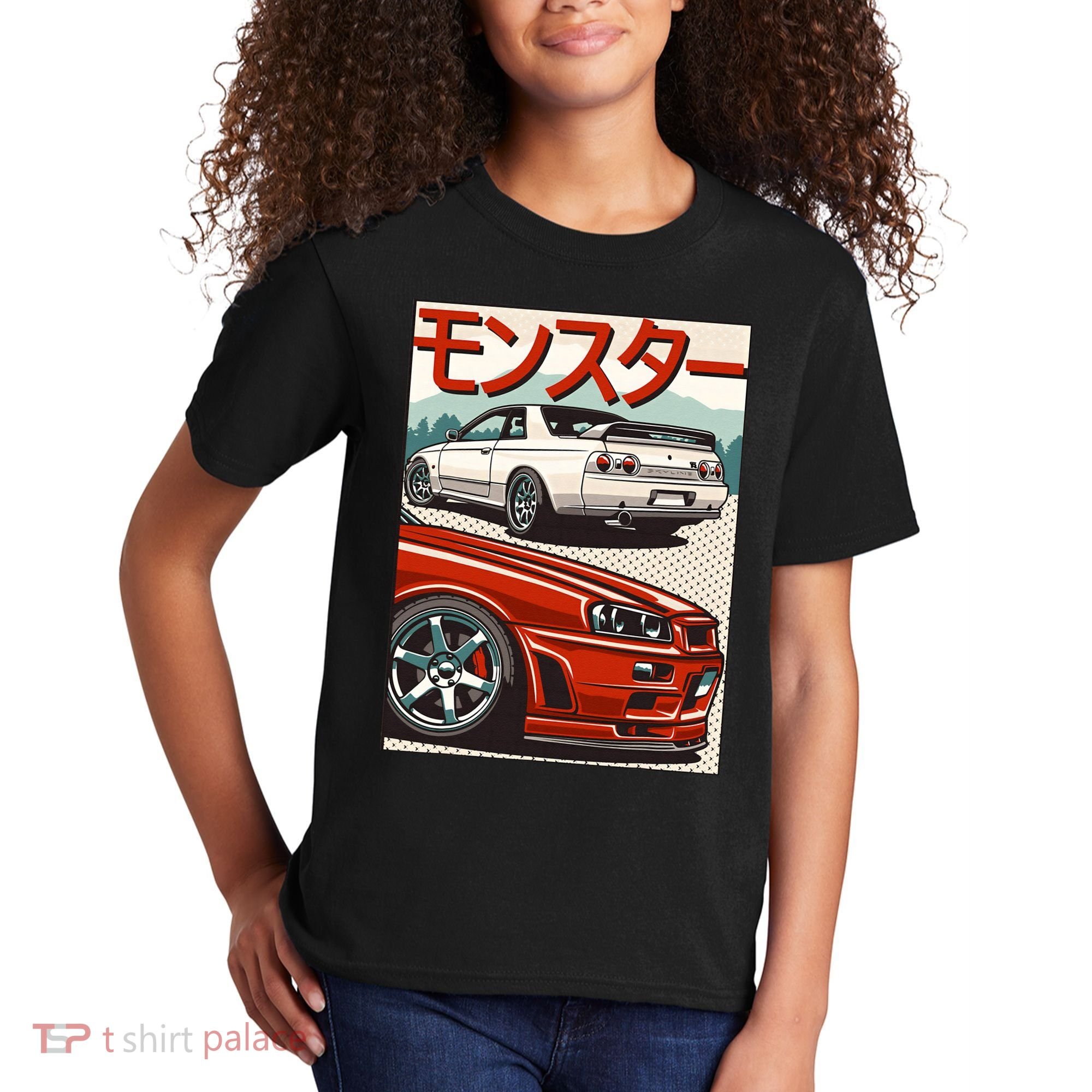 JDM Skyline R32 Car Tuning Japan Rising Sun Drift Kids T-Shirt