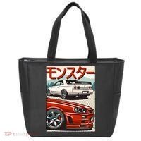 JDM Skyline R32 Car Tuning Japan Rising Sun Drift Tote Bag thumb 0