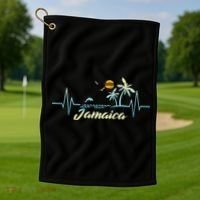 Jamaican Souvenir Spring Break Jamaica Golf Towel thumb 1