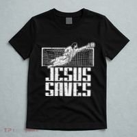 Jesus Saves Soccer Football Christian Goalie Goalkeeper T-Shirt thumb 5