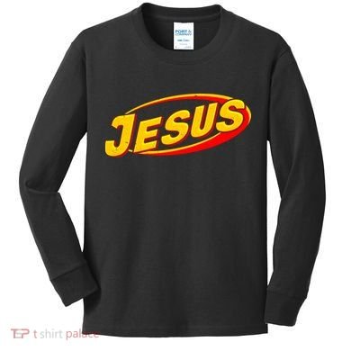 Jesus Sports Style Logo Kids Long Sleeve Shirt