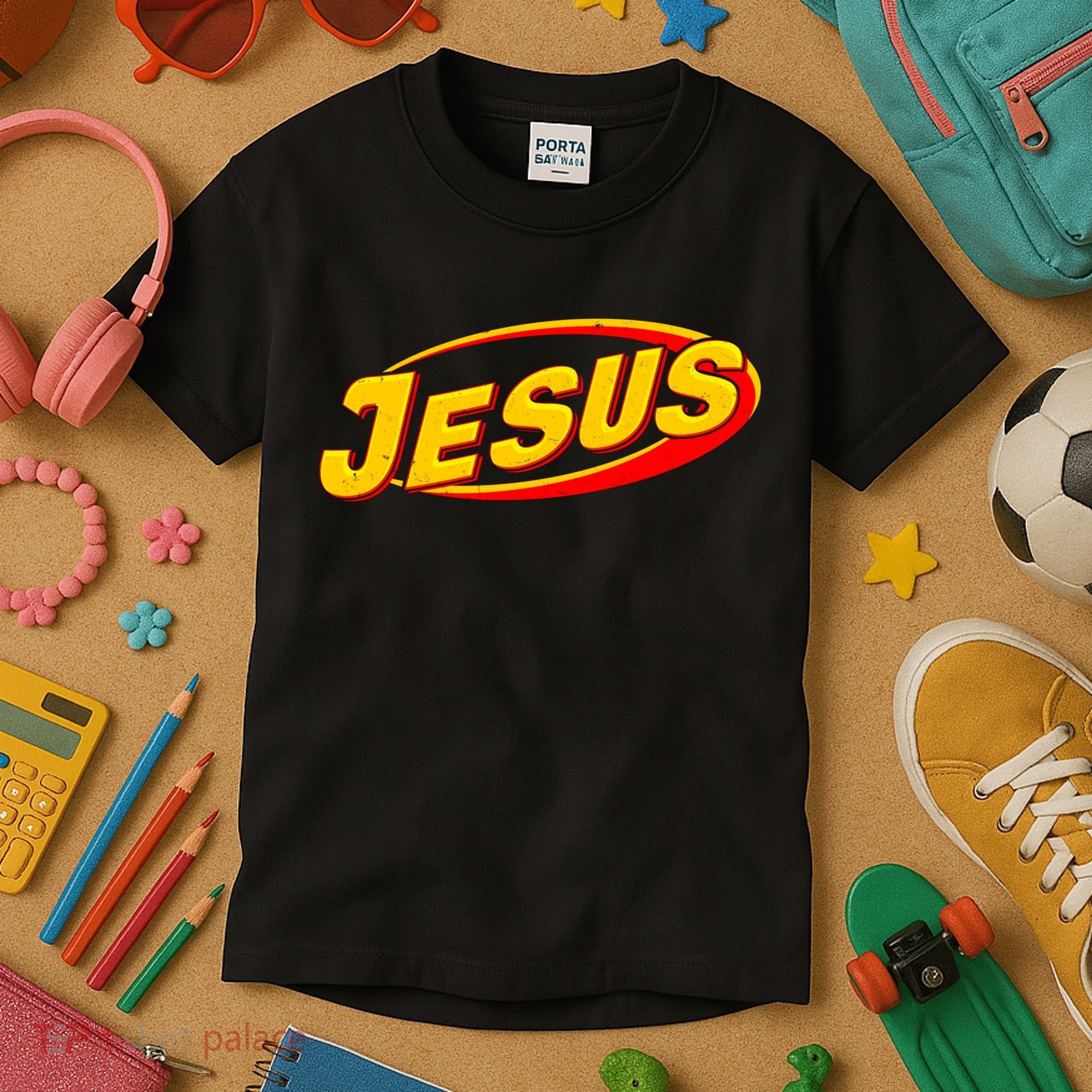 Jesus Sports Style Logo Kids T-Shirt