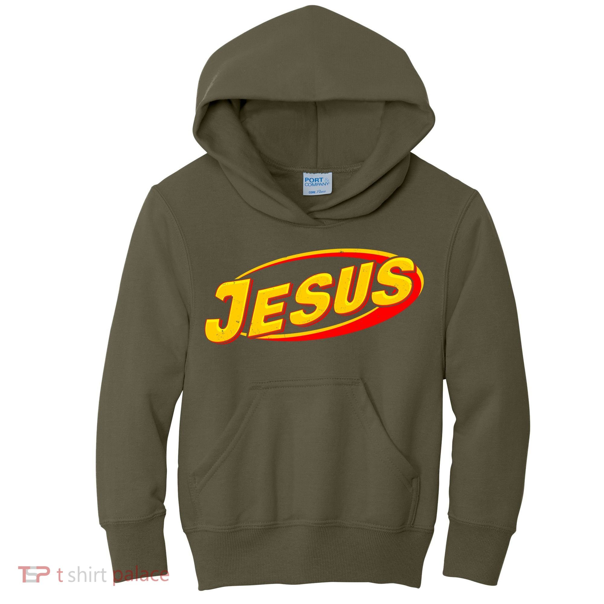 Jesus Sports Style Logo Kids Hoodie
