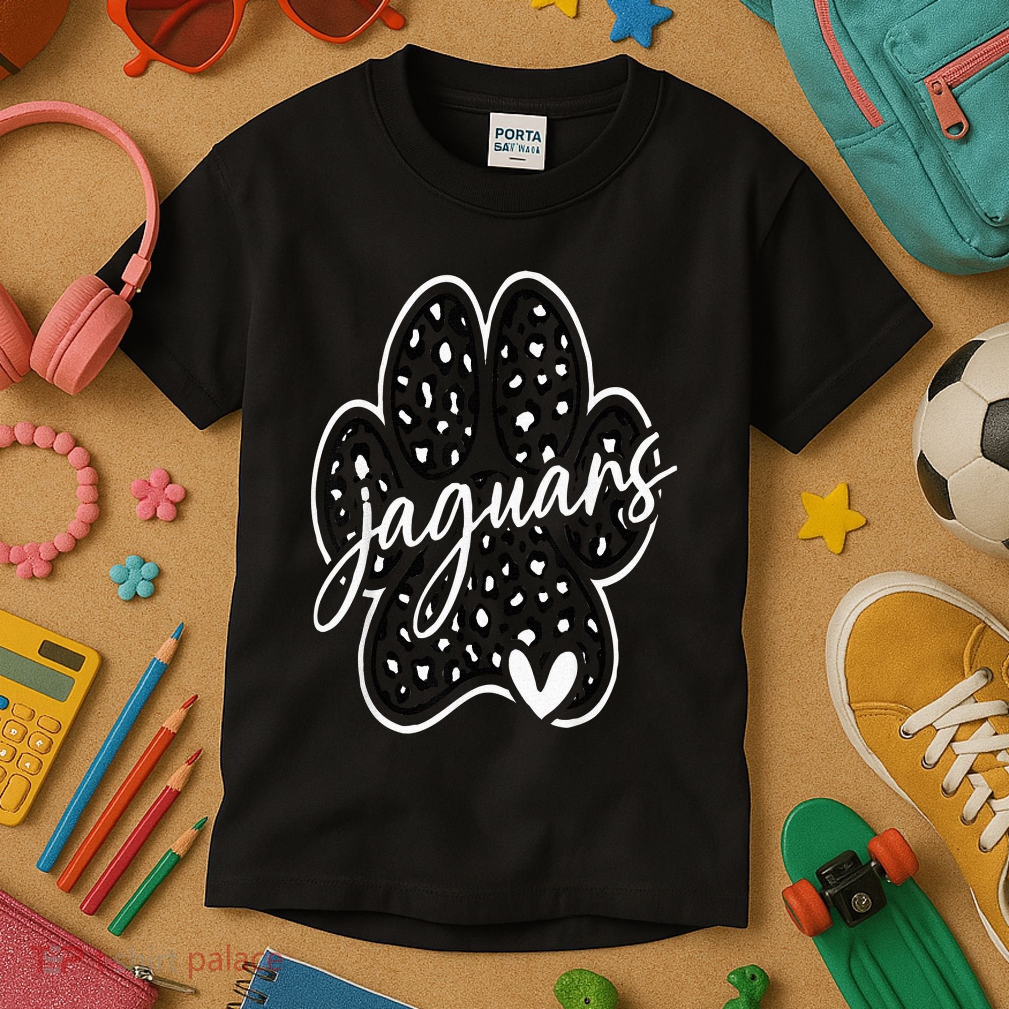 Jaguars School Spirit Team Pride Back To School Kids T-Shirt