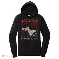 Jesus Saves Soccer Goal Keeper Ugly Christmas Sweater Gift Women's Hoodie thumb 0