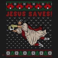Jesus Saves Soccer Goal Keeper Ugly Christmas Sweater Gift Women's Hoodie thumb 2