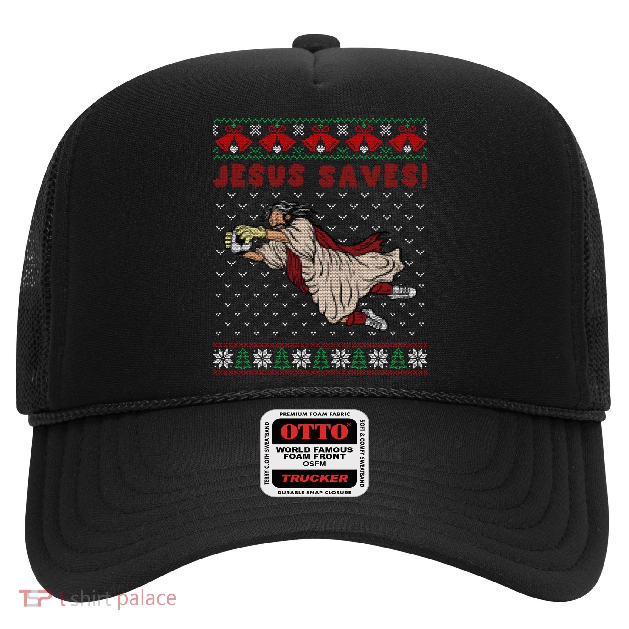 Jesus Saves Soccer Goal Keeper Ugly Christmas Sweater Gift Hat