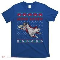 Jesus Saves Soccer Goal Keeper Ugly Christmas Sweater Gift T-Shirt thumb 0