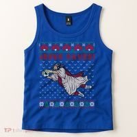 Jesus Saves Soccer Goal Keeper Ugly Christmas Sweater Gift Tank Top thumb 2
