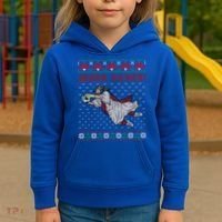 Jesus Saves Soccer Goal Keeper Ugly Christmas Sweater Gift Kids Hoodie thumb 3