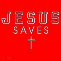 Jesus Saves Simple Cross Logo Christian Faith Hope Love Embroidered Santa Hat thumb 1
