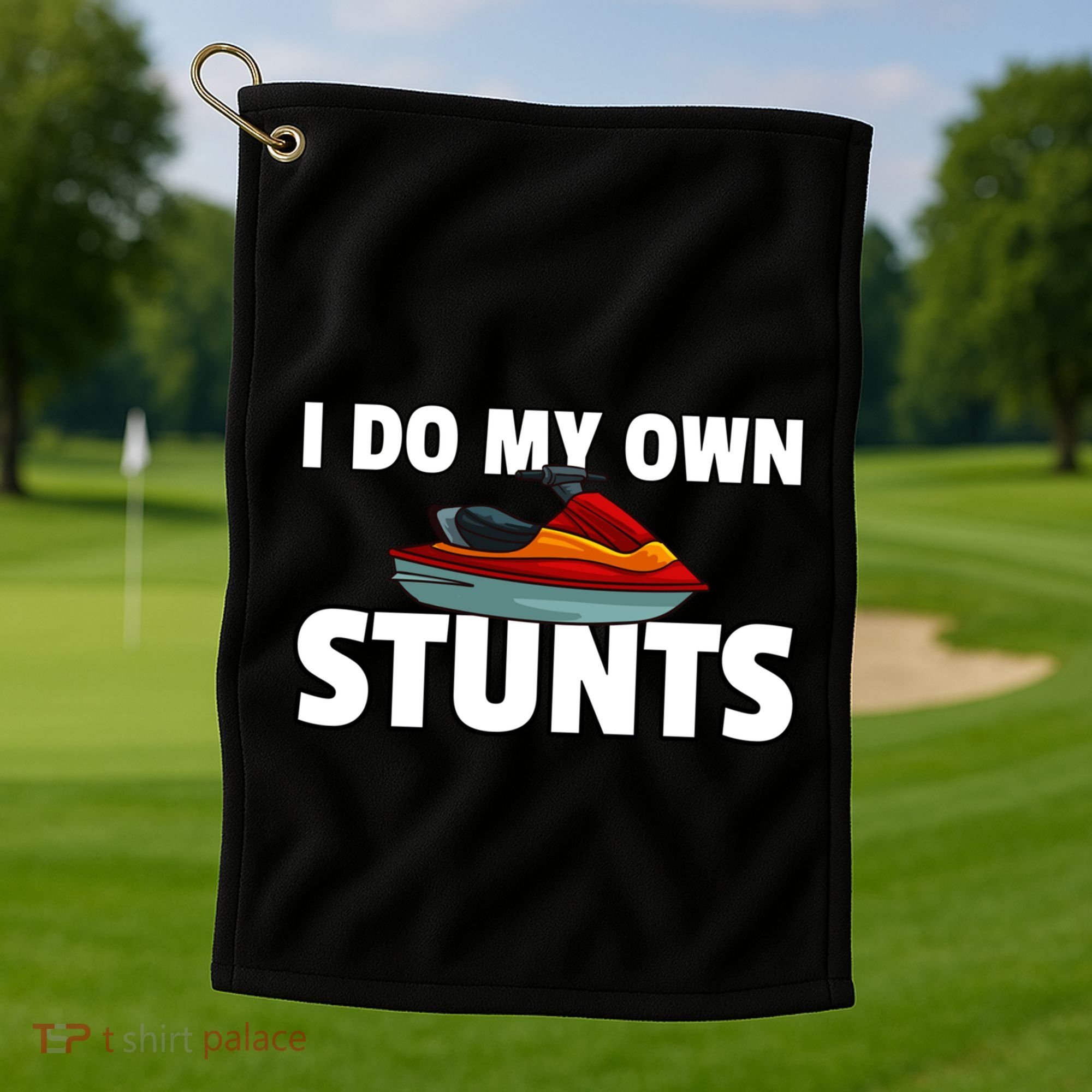 Jet Ski Stunts Gift Jet Skiing Skier Driver Water Sport Gift Golf Towel