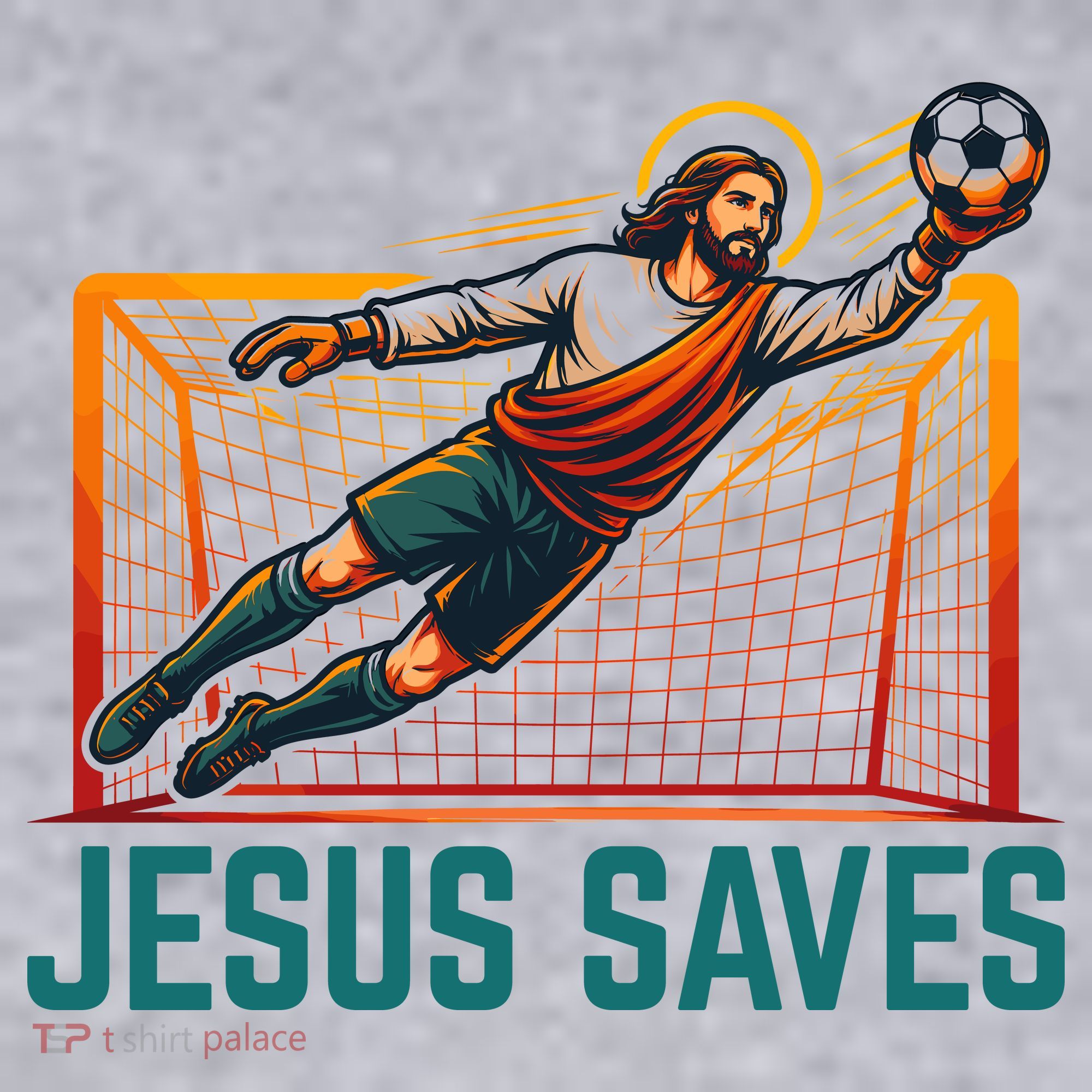 Jesus Saves Soccer Goalkeeper Women's Sweatshirt