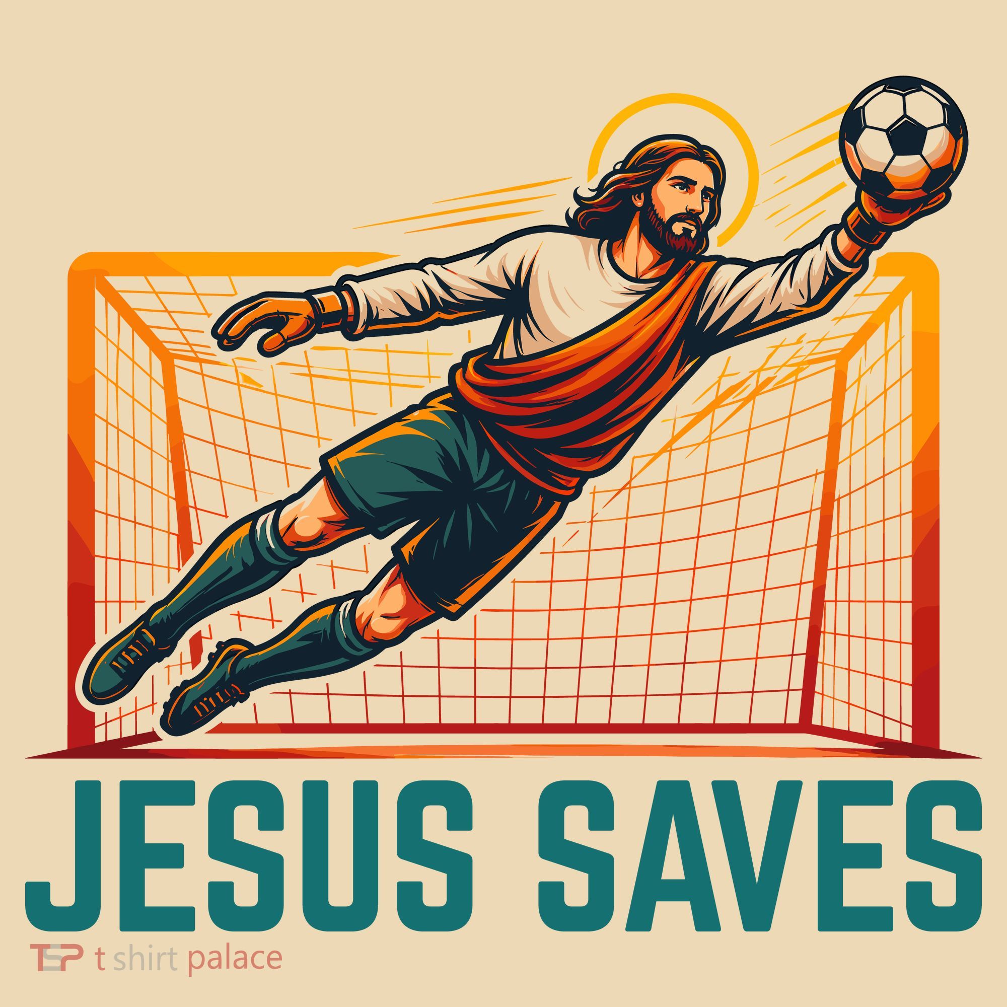 Jesus Saves Soccer Goalkeeper Tote Bag