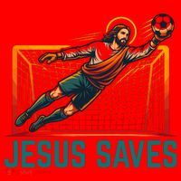Jesus Saves Soccer Goalkeeper Santa Hat thumb 1