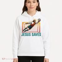 Jesus Saves Soccer Goalkeeper Hoodie thumb 5