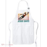 Jesus Saves Soccer Goalkeeper Apron thumb 0