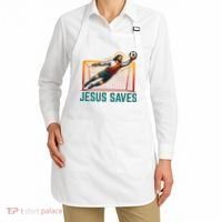 Jesus Saves Soccer Goalkeeper Apron thumb 2