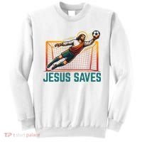 Jesus Saves Soccer Goalkeeper Sweatshirt thumb 0