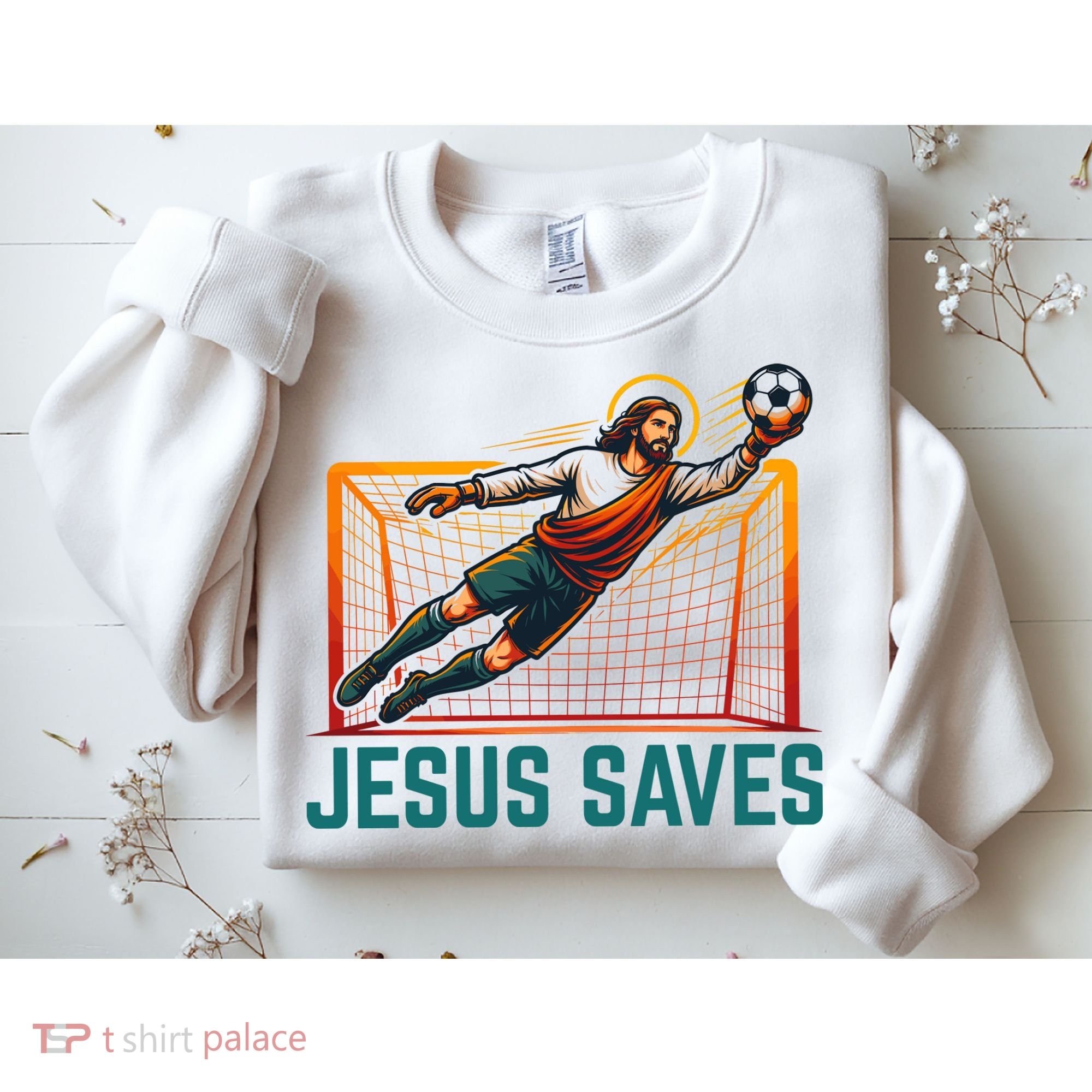 Jesus Saves Soccer Goalkeeper Sweatshirt