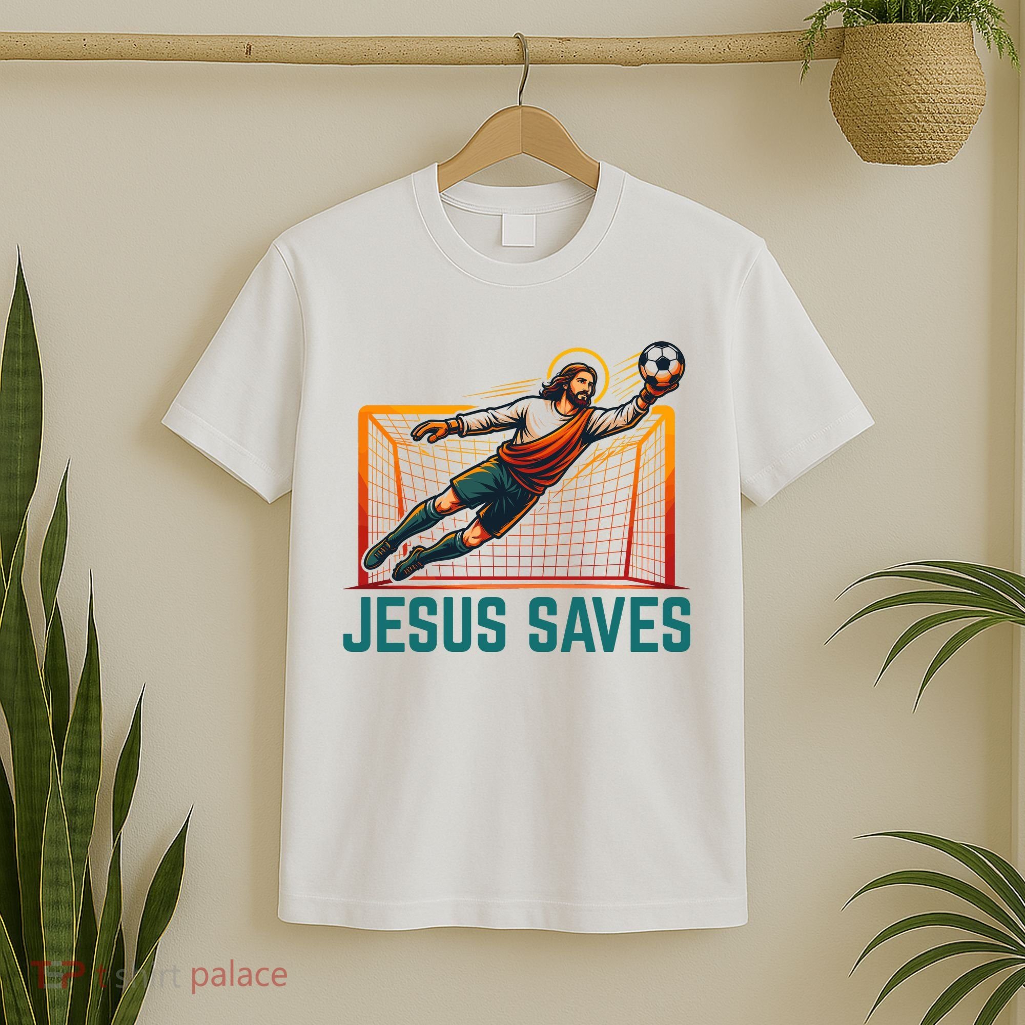 Jesus Saves Soccer Goalkeeper T-Shirt
