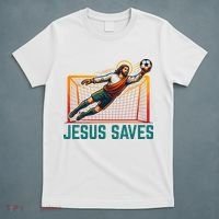 Jesus Saves Soccer Goalkeeper T-Shirt thumb 5
