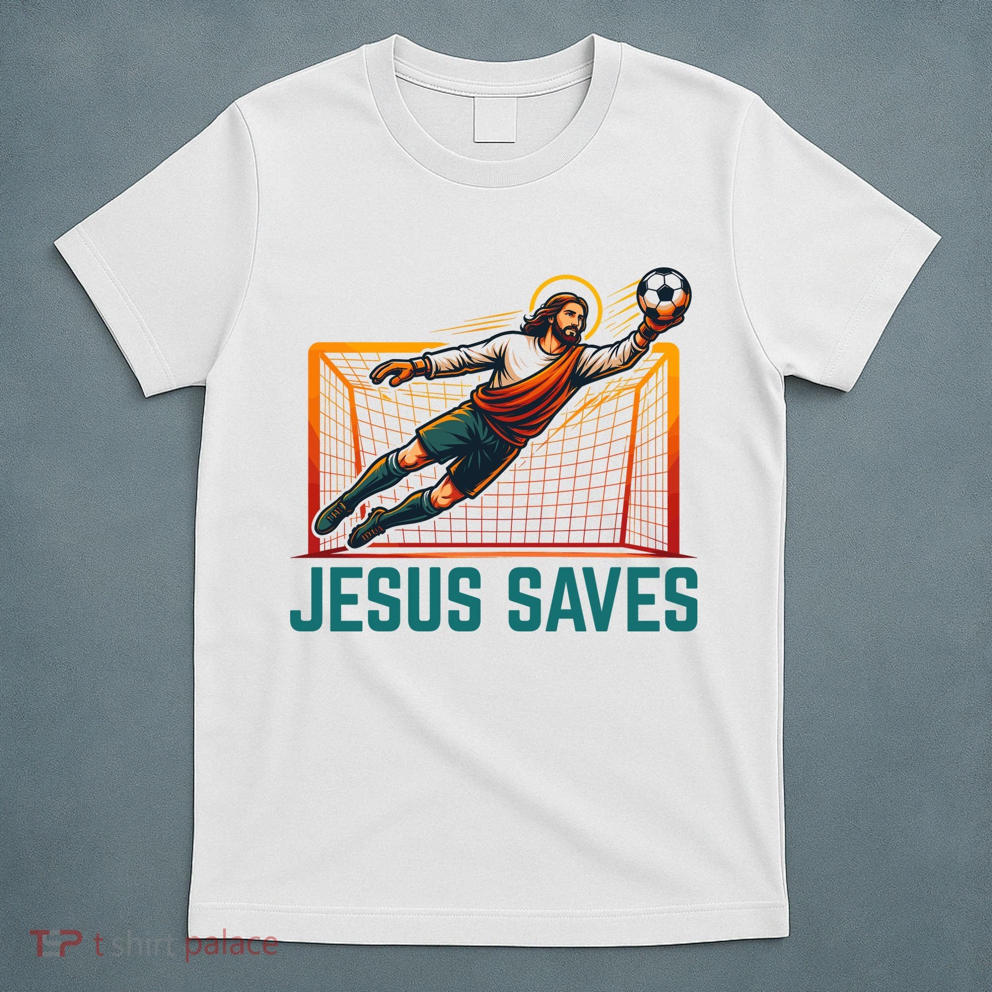 Jesus Saves Soccer Goalkeeper T-Shirt