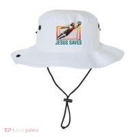 Jesus Saves Soccer Goalkeeper Bucket Hat thumb 0