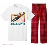 Jesus Saves Soccer Goalkeeper Pajama Set thumb 0