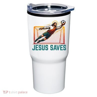Jesus Saves Soccer Goalkeeper Tumbler