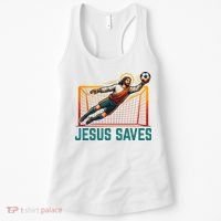 Jesus Saves Soccer Goalkeeper Women's Tank Top thumb 0