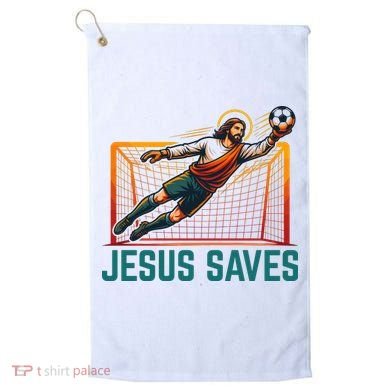 Jesus Saves Soccer Goalkeeper Golf Towel