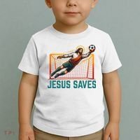 Jesus Saves Soccer Goalkeeper Toddler T-Shirt thumb 2