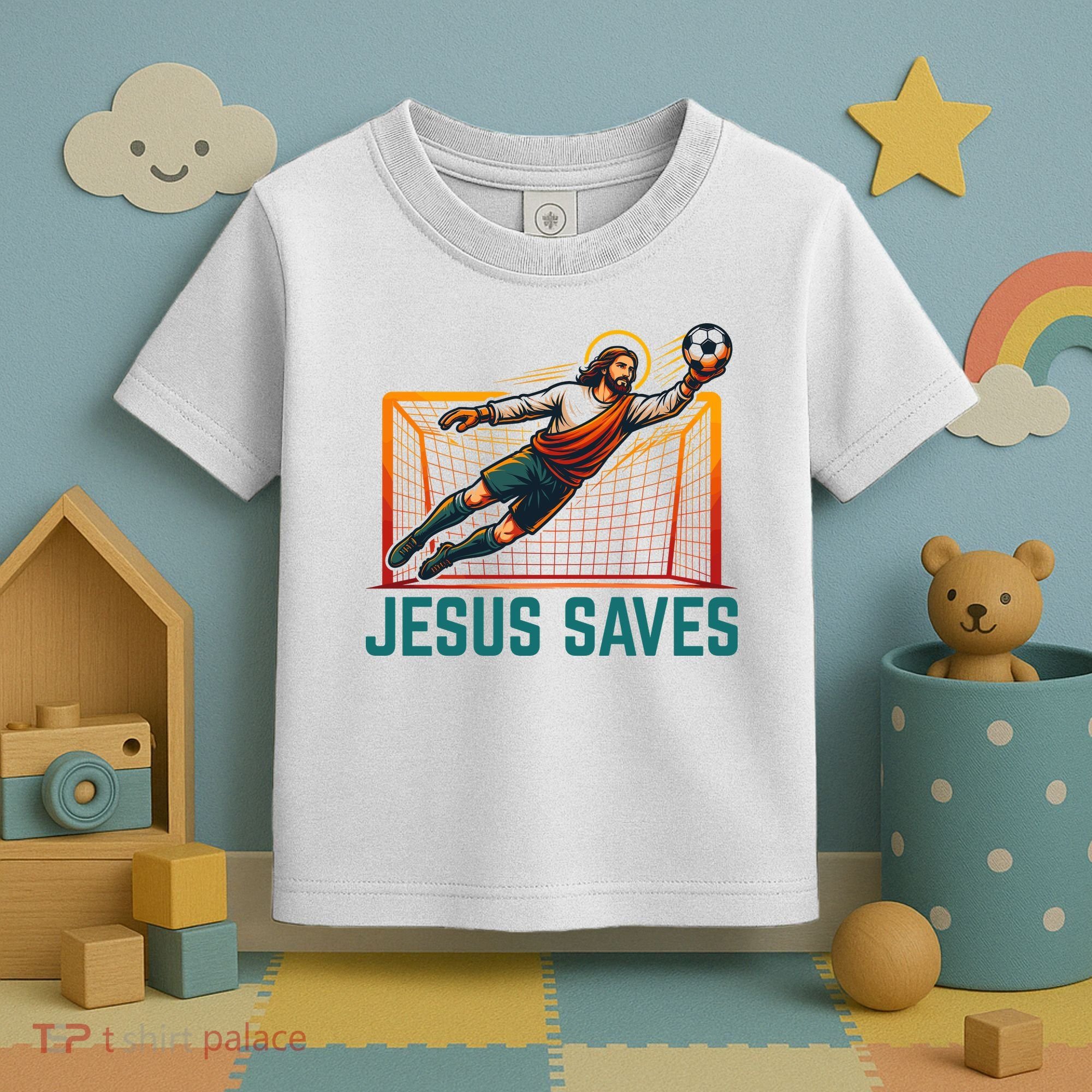 Jesus Saves Soccer Goalkeeper Toddler T-Shirt