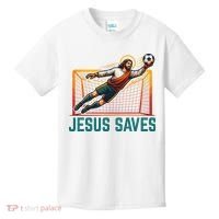 Jesus Saves Soccer Goalkeeper Kids T-Shirt thumb 0