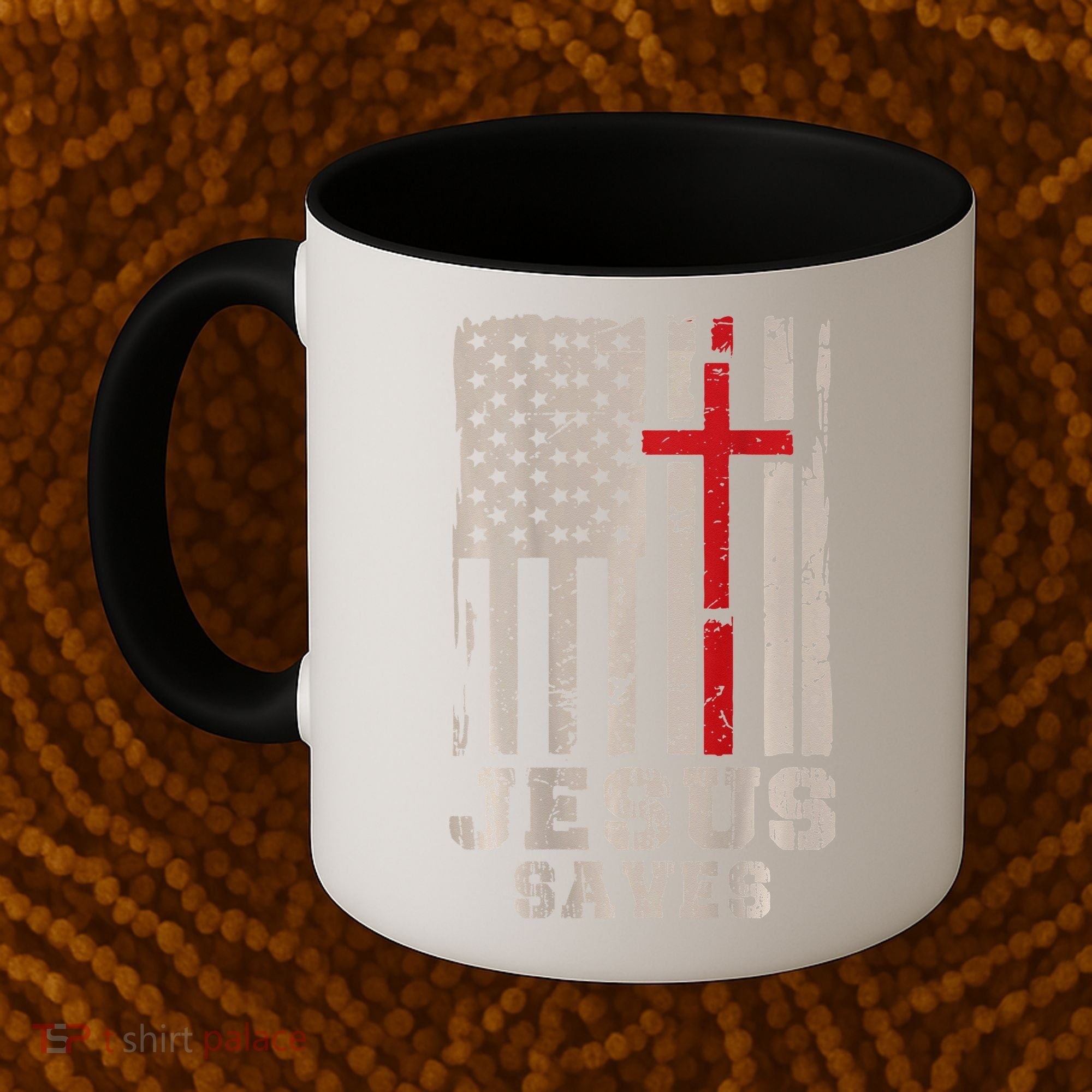 Jesus Saves S Christian Faith Cross Graphic Coffee Mug