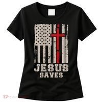 Jesus Saves S Christian Faith Cross Graphic Women's T-Shirt thumb 0