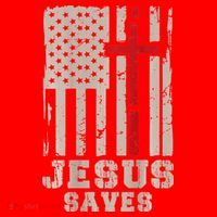 Jesus Saves S Christian Faith Cross Graphic Santa Hat thumb 1