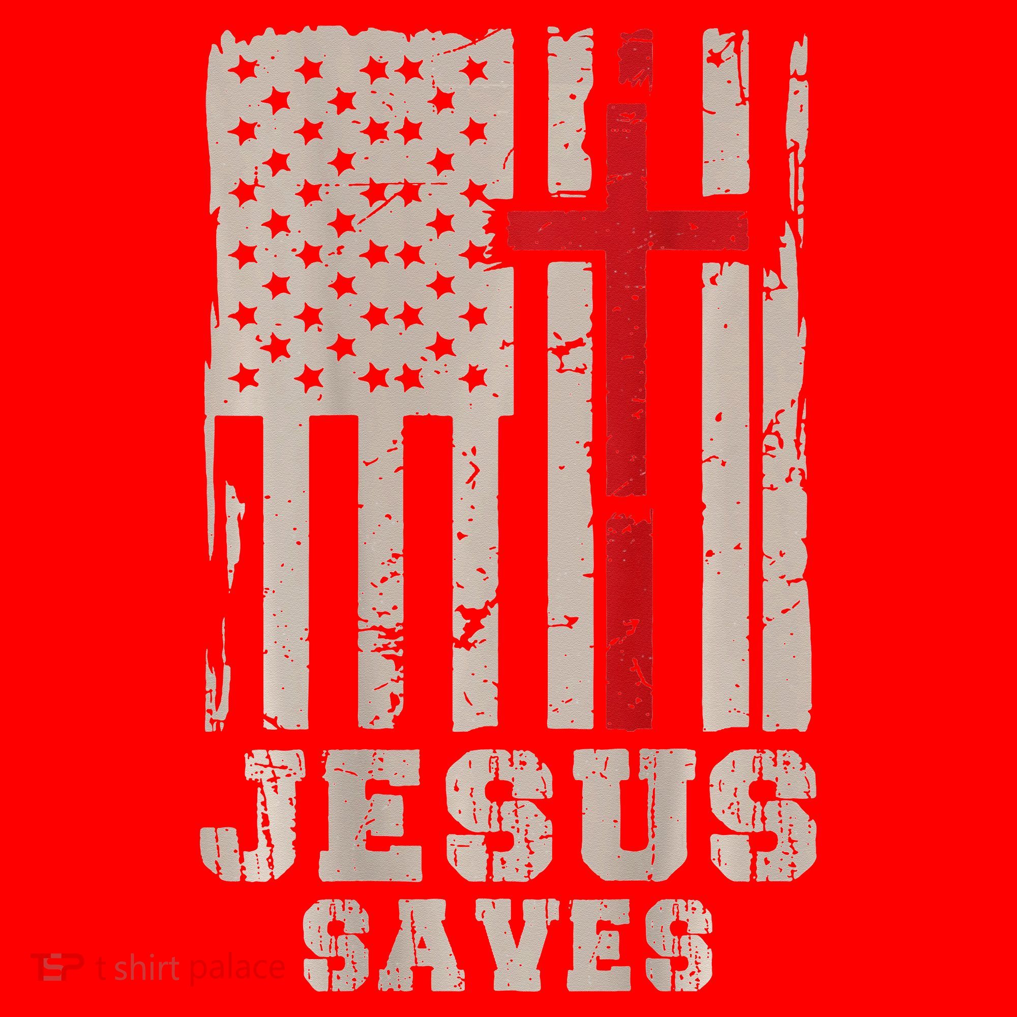 Jesus Saves S Christian Faith Cross Graphic Santa Hat